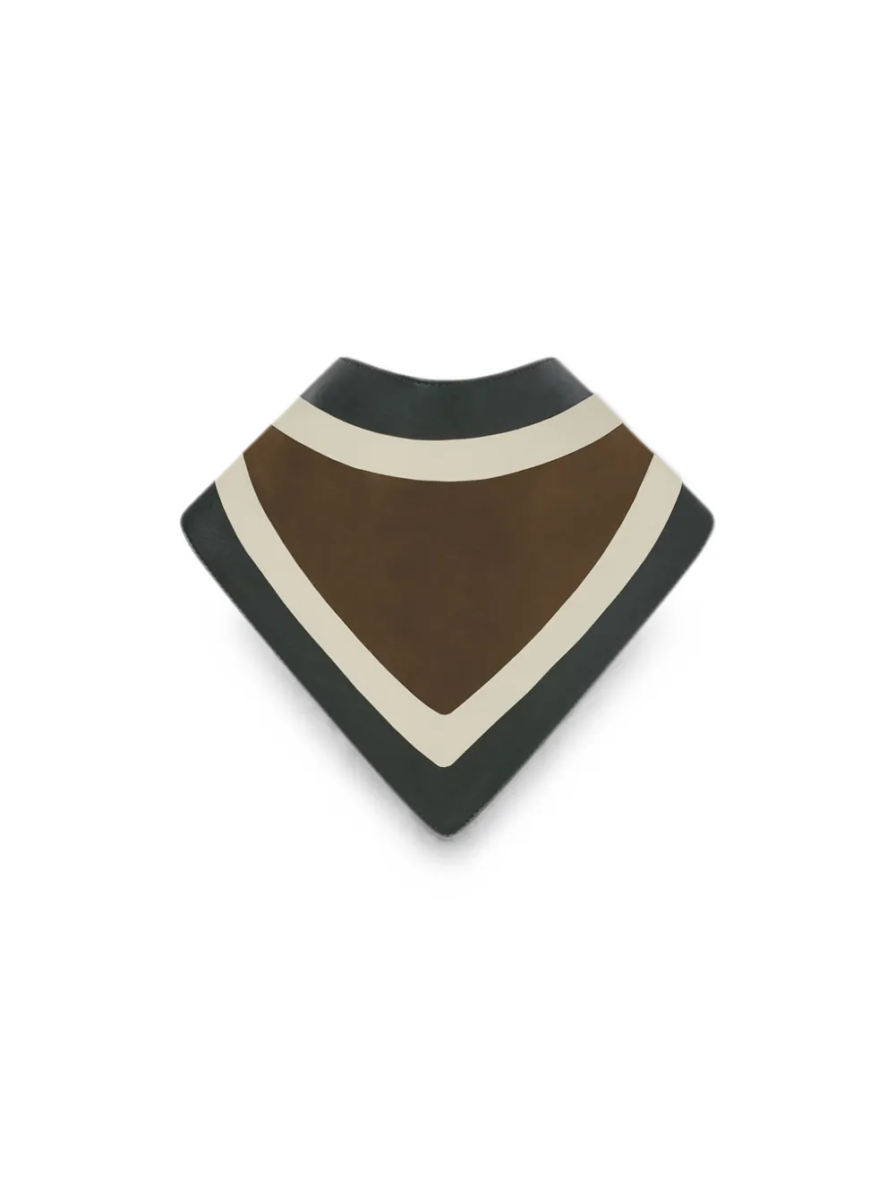 RETORI Leren bandana met colourblocking Bruin