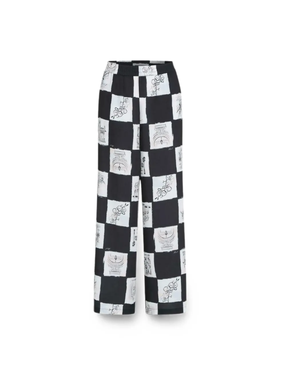Karl Lagerfeld Fluid-fit broek Zwart