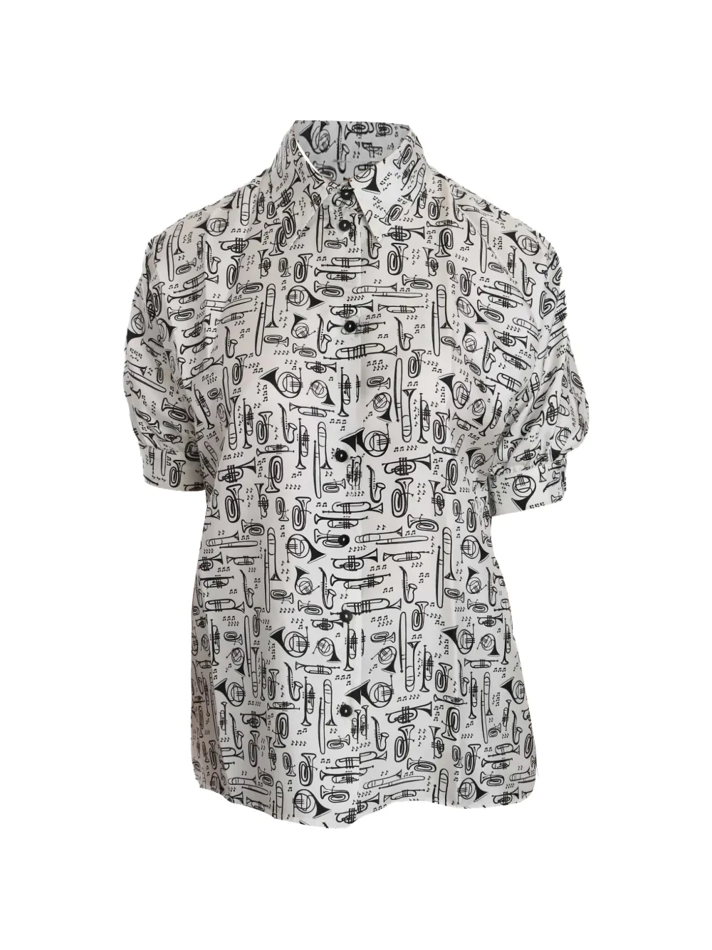 Dolce & Gabbana Camicia a maniche corte con stampa - Bianco
