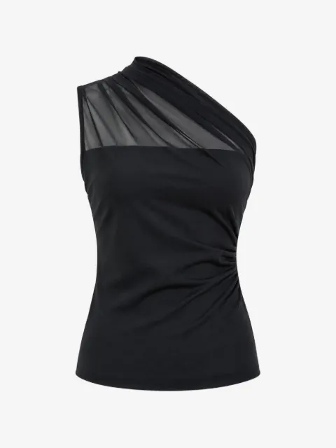 Marcella Azur one-shoulder draped top