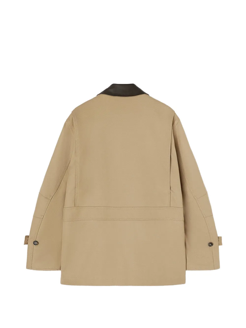 RETORI Jack met leren kraag Beige