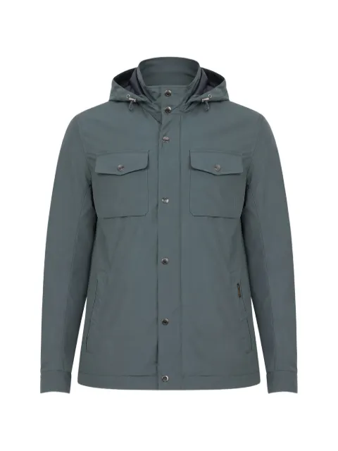 Moorer hooded multi-pocket jacket