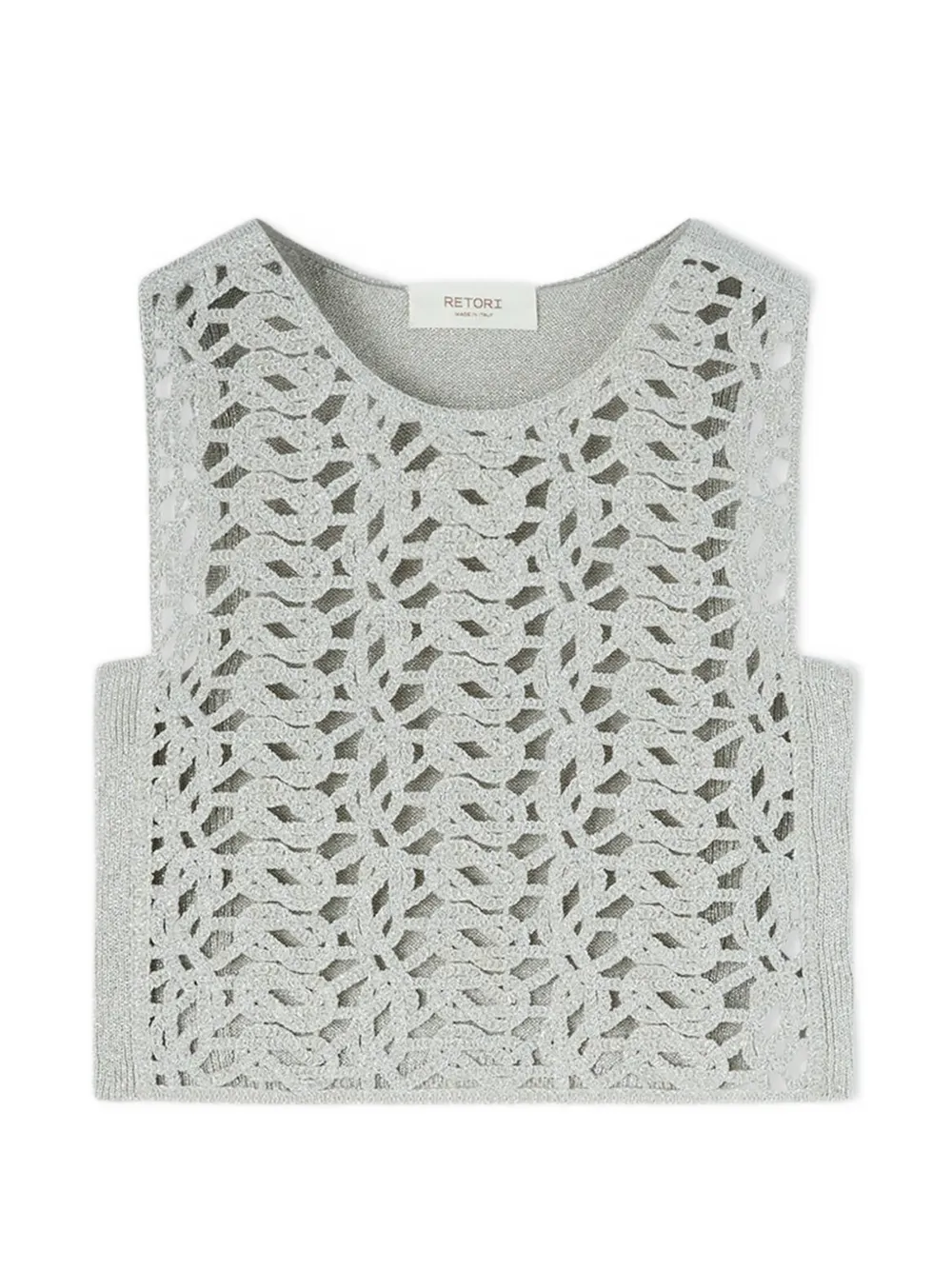 RETORI Iconic knot-detail cropped top - Silber