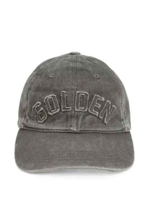Golden Goose logo-appliqué distressed baseball cap