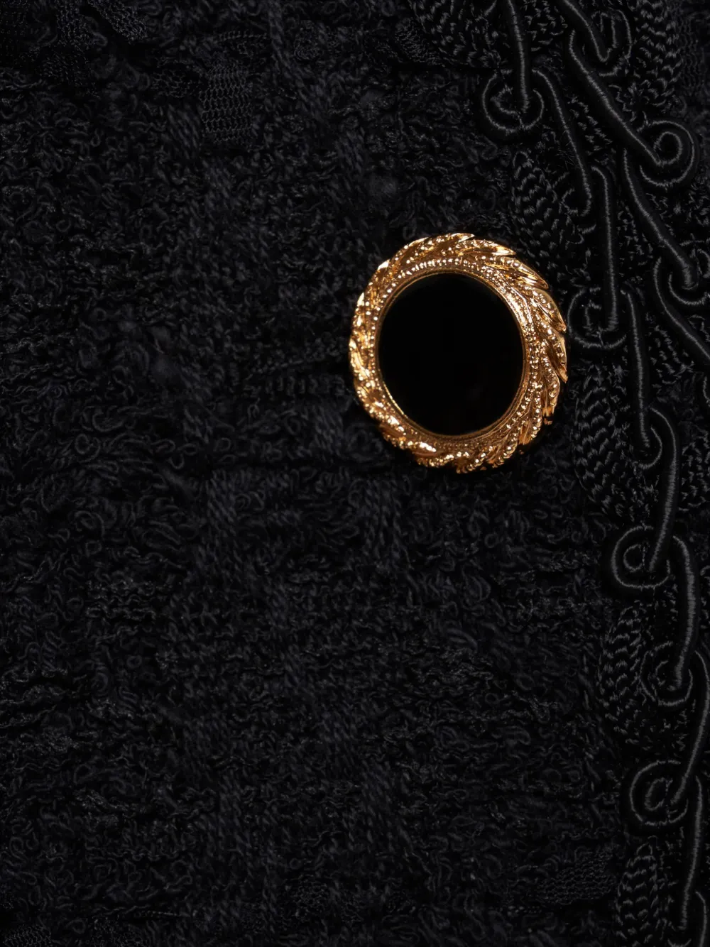 Alessandra Rich Tweed jack met dubbele rij knopen Zwart