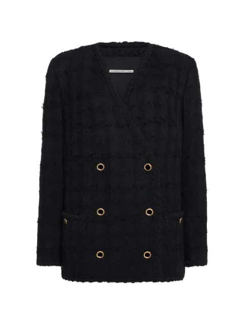 Alessandra Rich tweed double-breasted jacket