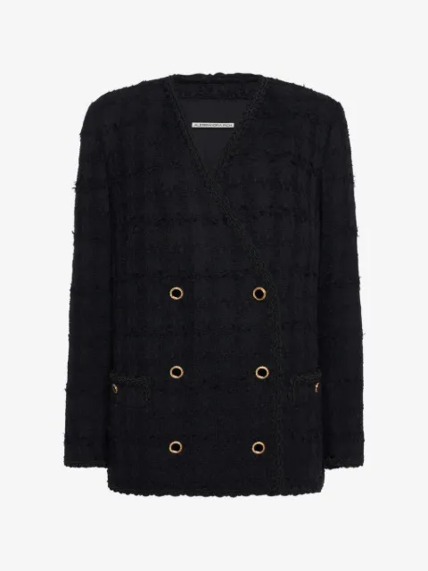 Alessandra Rich tweed double-breasted jacket