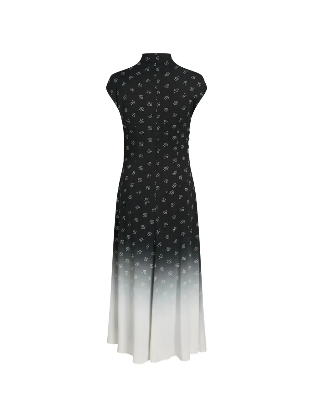 Karl Lagerfeld Jurk met logo-print en ombré-effect Zwart