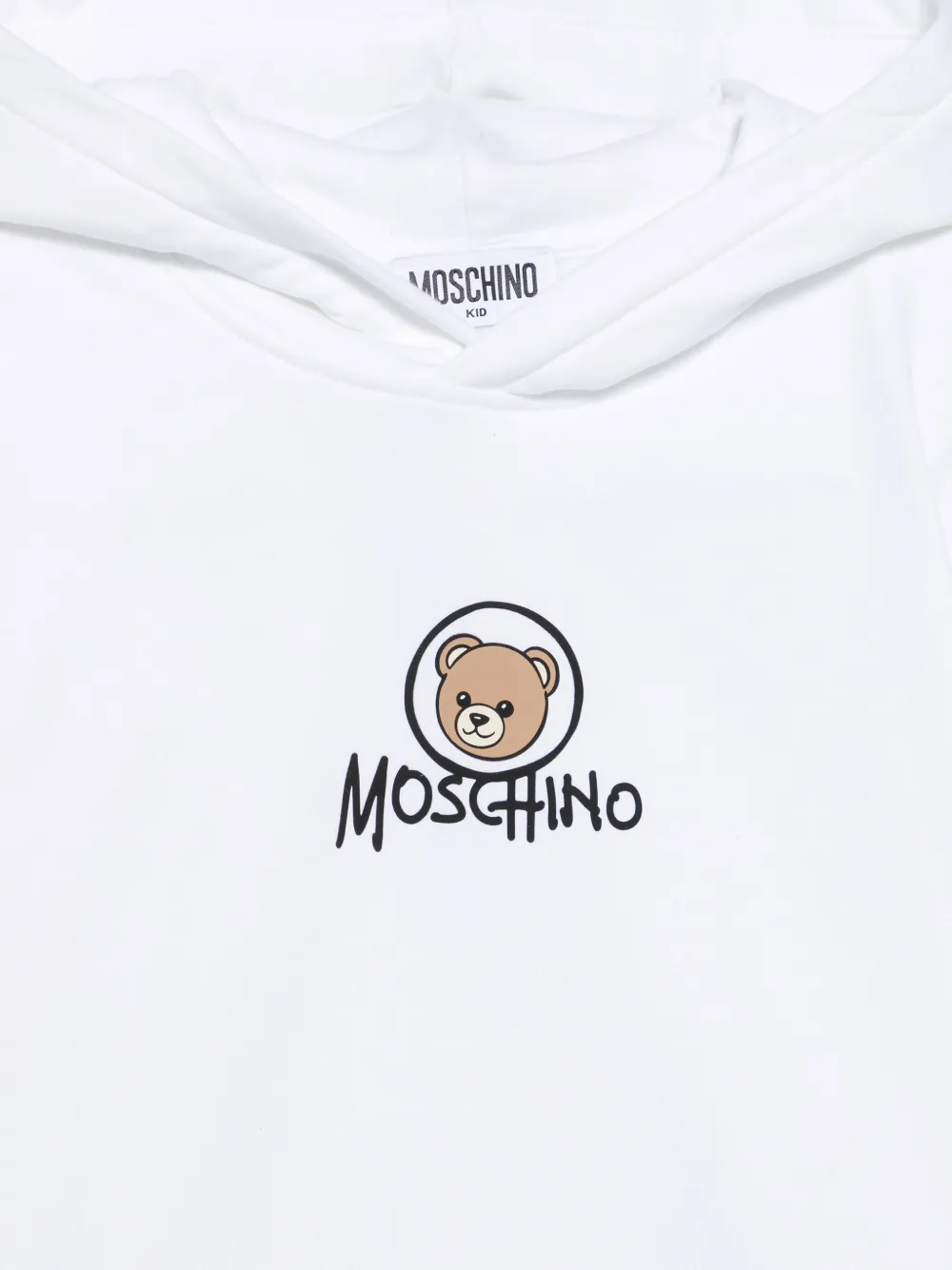 Moschino Kids Hoodie met logoprint Wit