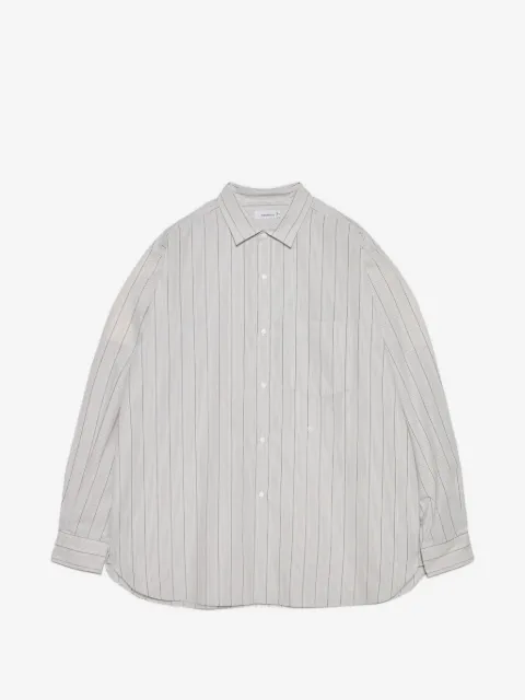 Nanamica stripe-print regular-collar shirt