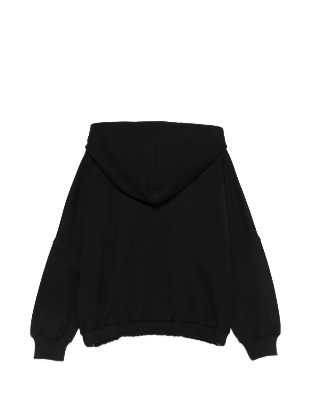 Moschino Kids Hoodie met geborduurd logo Zwart