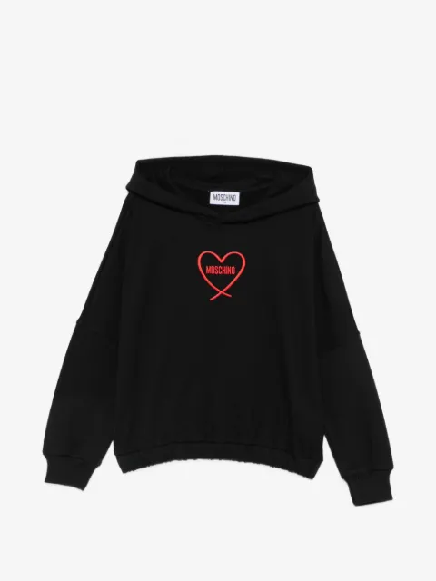 Moschino Kids hoodie con logo bordado