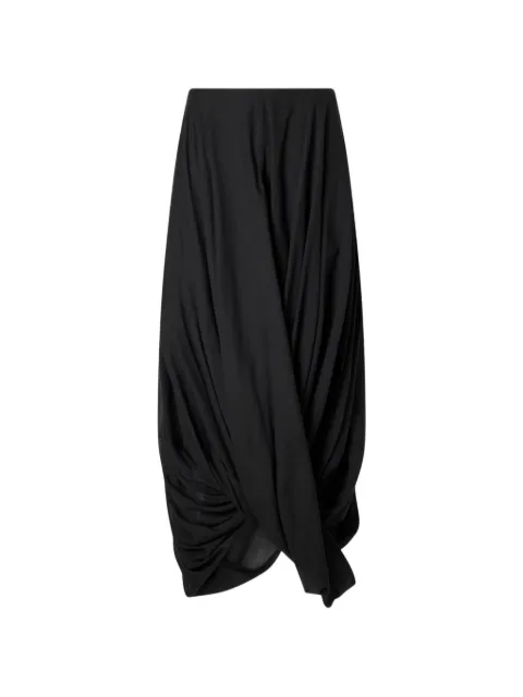 TOTEME Cocoon draped asymmetric-hem midi skirt