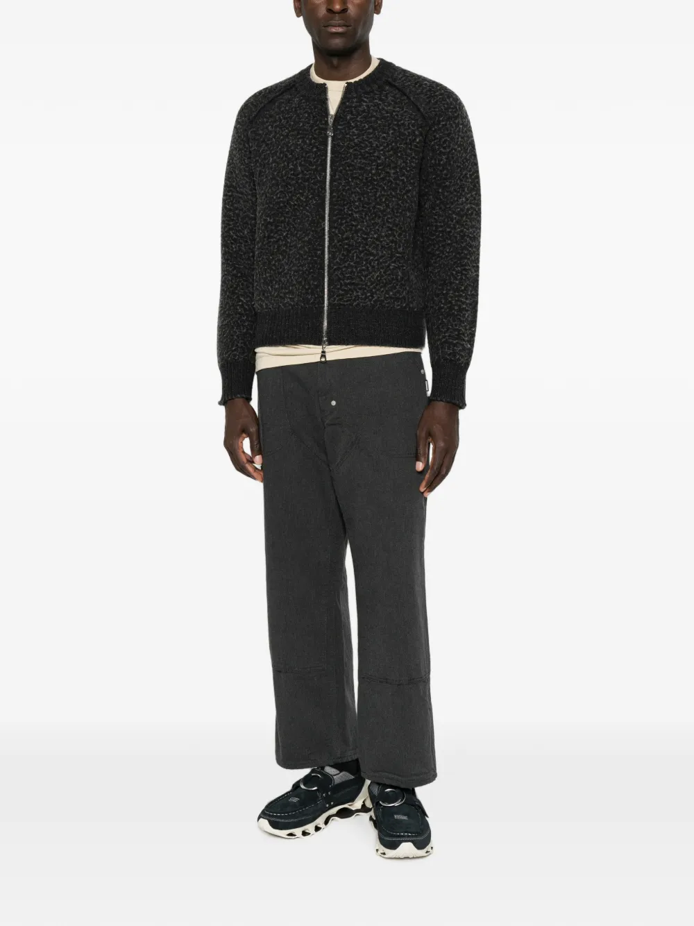 Craig Green zip-fastening sweater Grijs