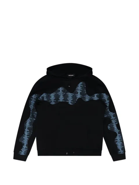 Ahluwalia panelled drawstring hoodie