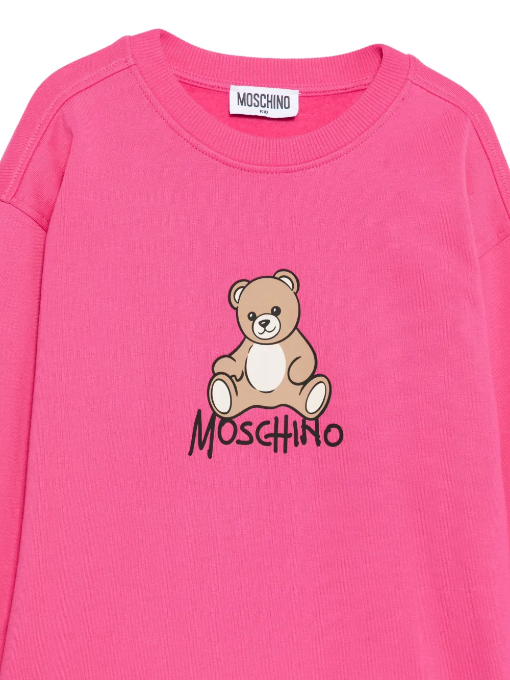 Moschino Kids Jurk met logoprint Roze