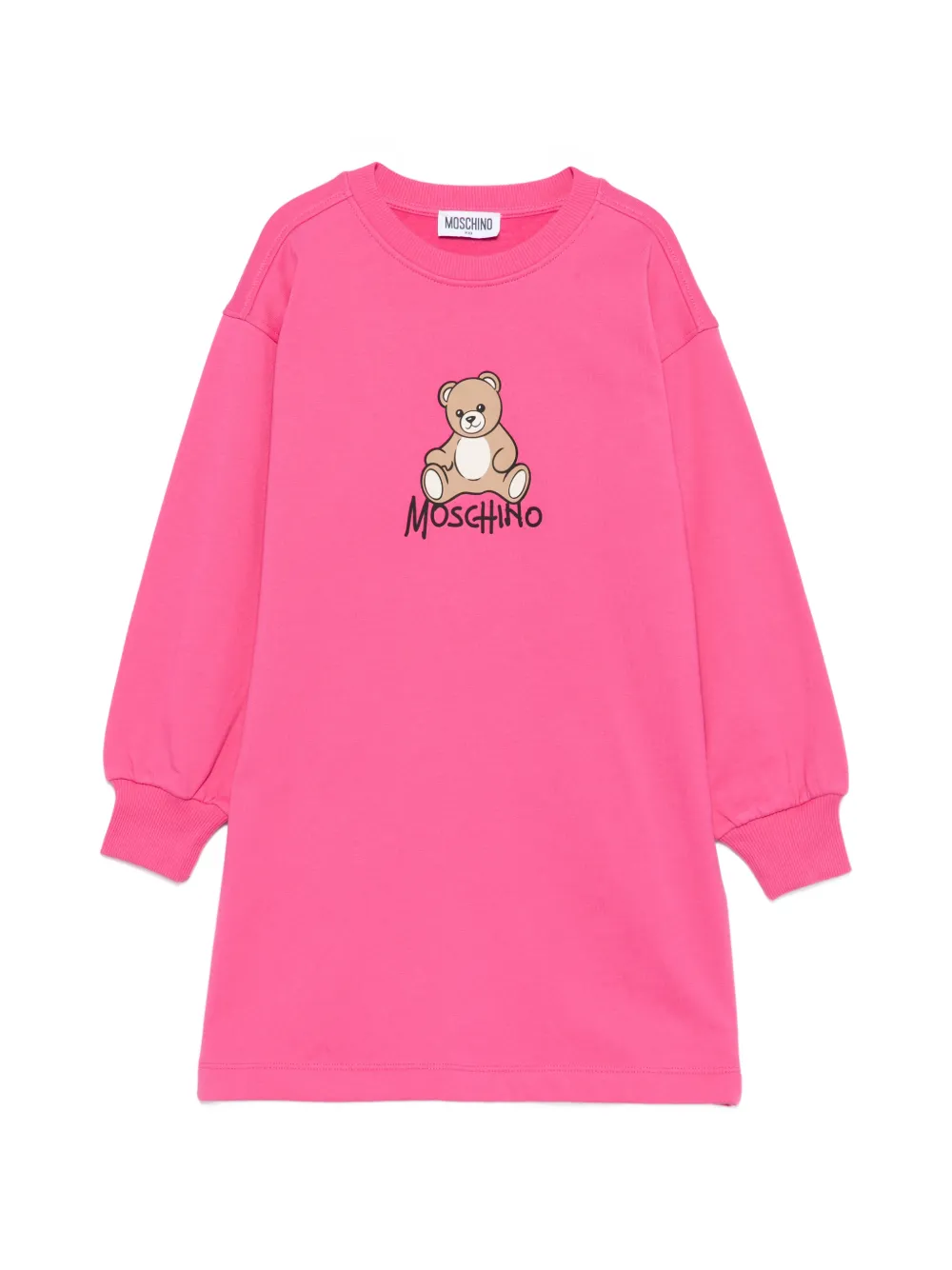 Moschino Kids Teddy Bear logo-print dress - Rosa