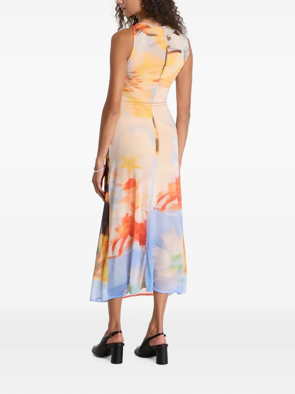 Desigual Jurk met bloemenprint Blauw