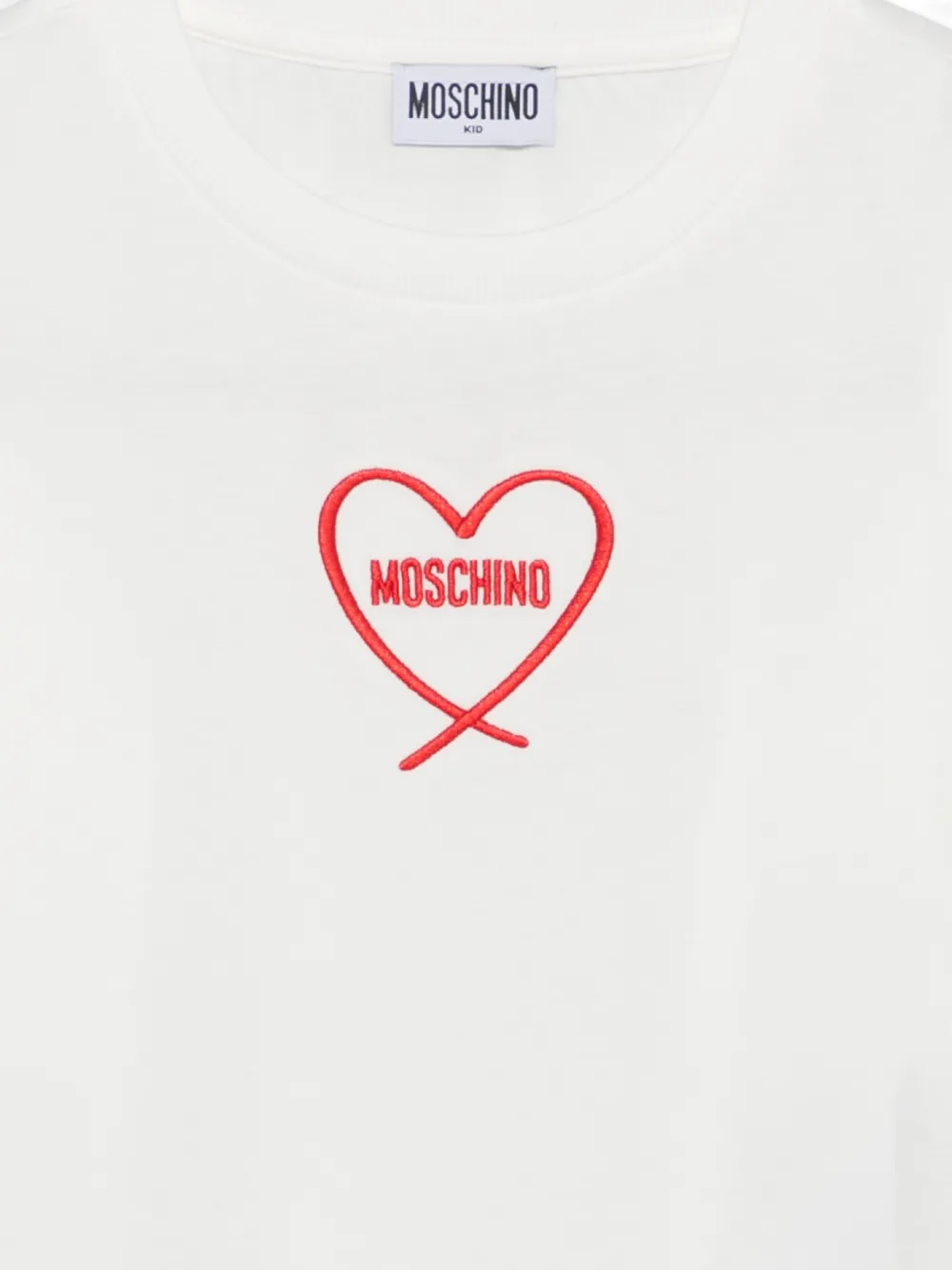 Moschino Kids T-shirt met hartpatroon Wit