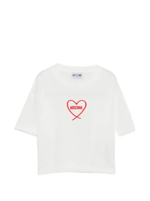 Moschino Kids Camiseta com motivo de coração