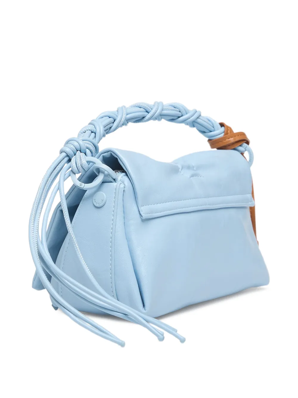 Desigual Handtas met gevlochten handvat en strikdetail Blauw