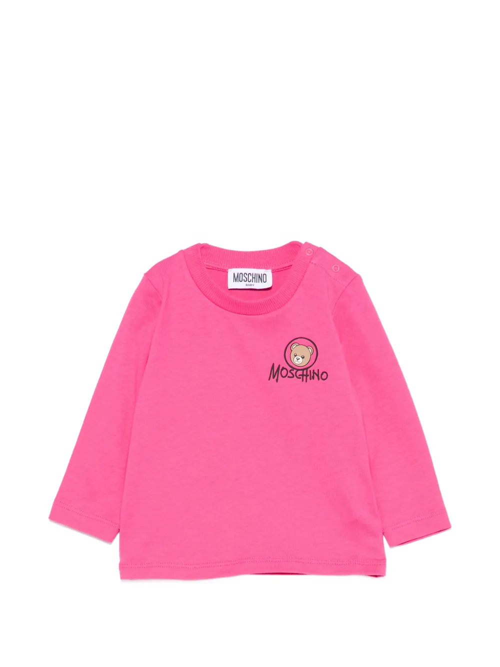 Moschino Kids Teddy Bear long-sleeve T-shirt - Rosa