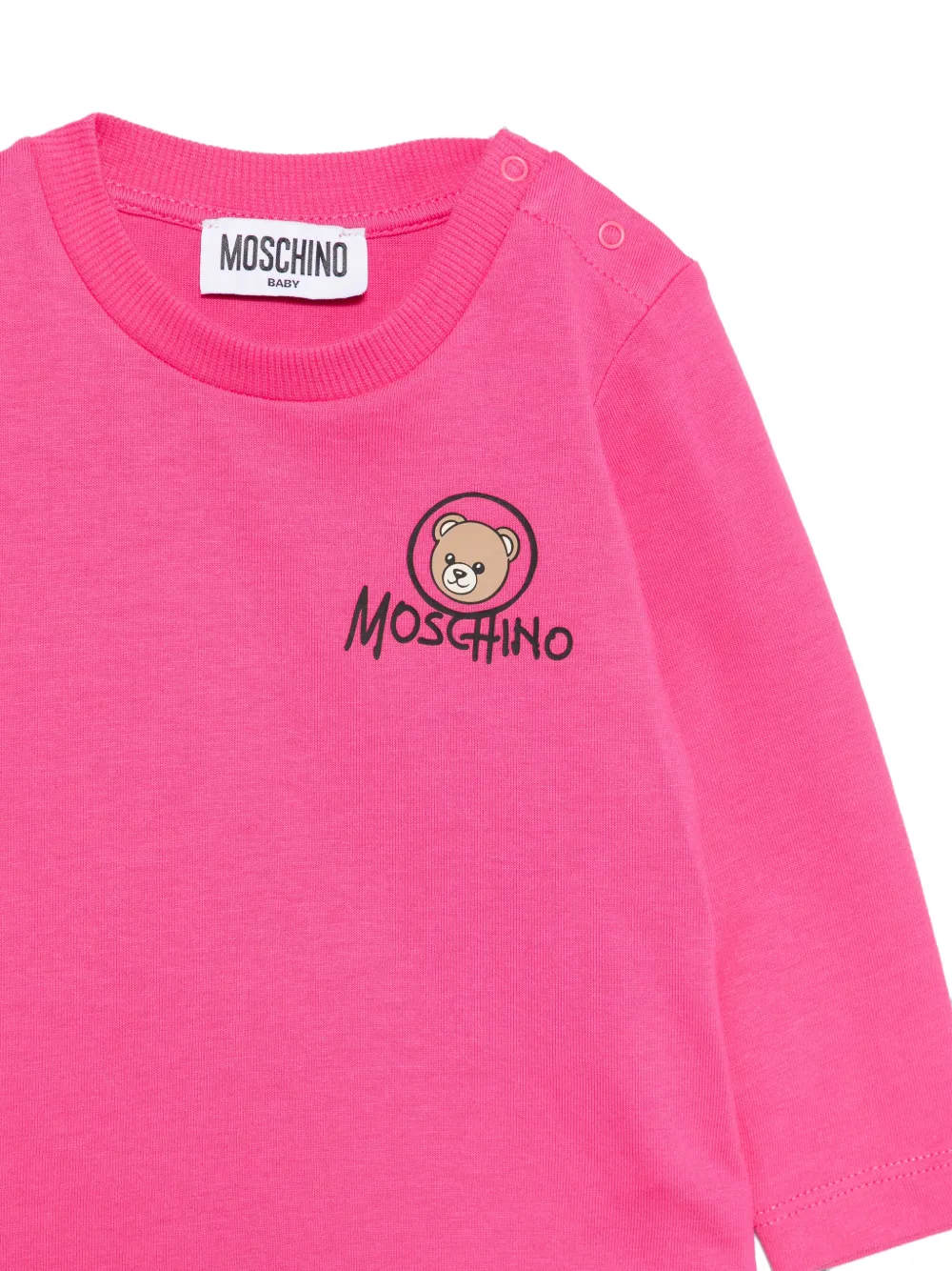 Moschino Kids Teddy Bead T-shirt met lange mouwen Roze