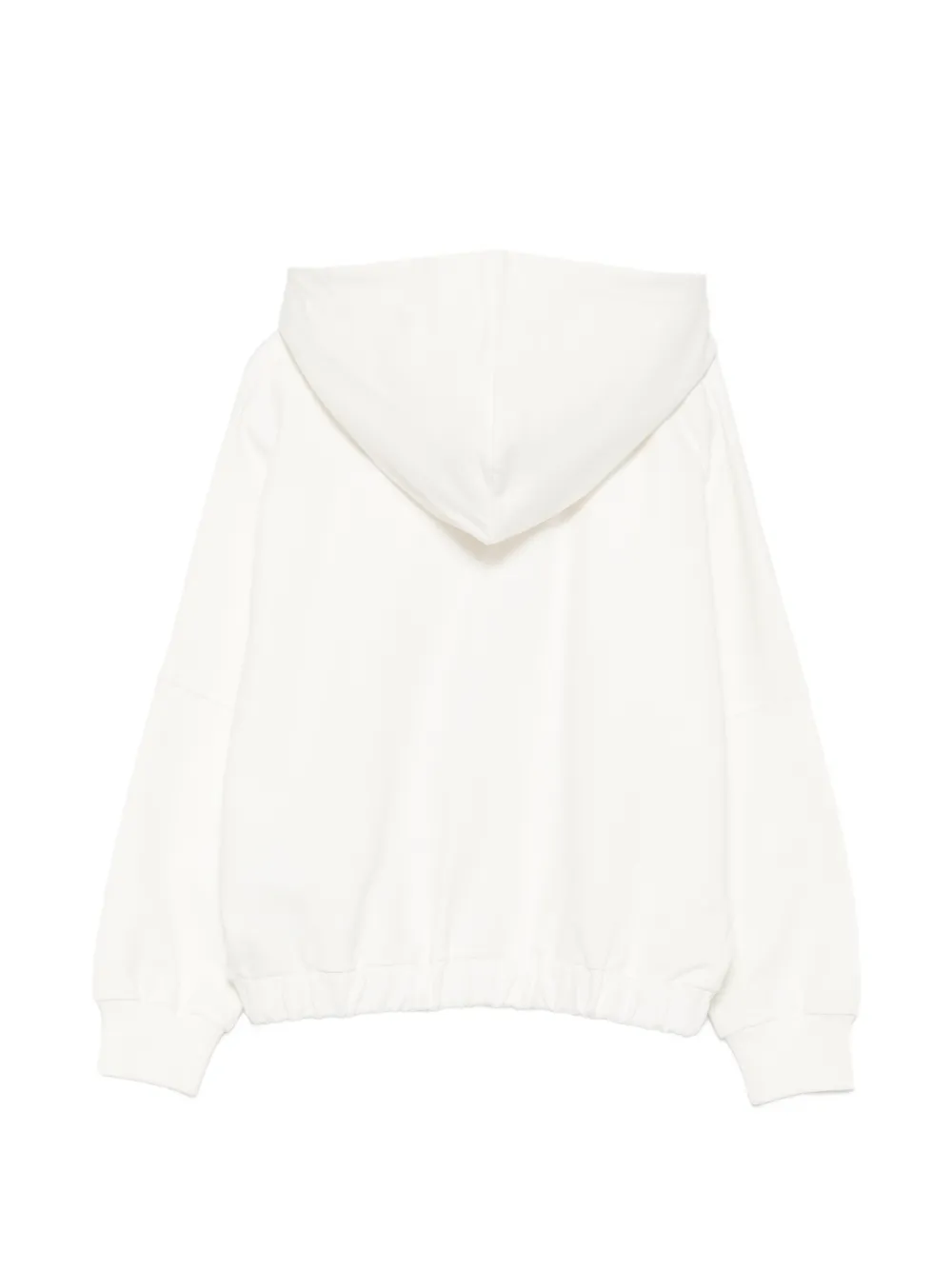 Moschino Kids Hoodie met rits Wit