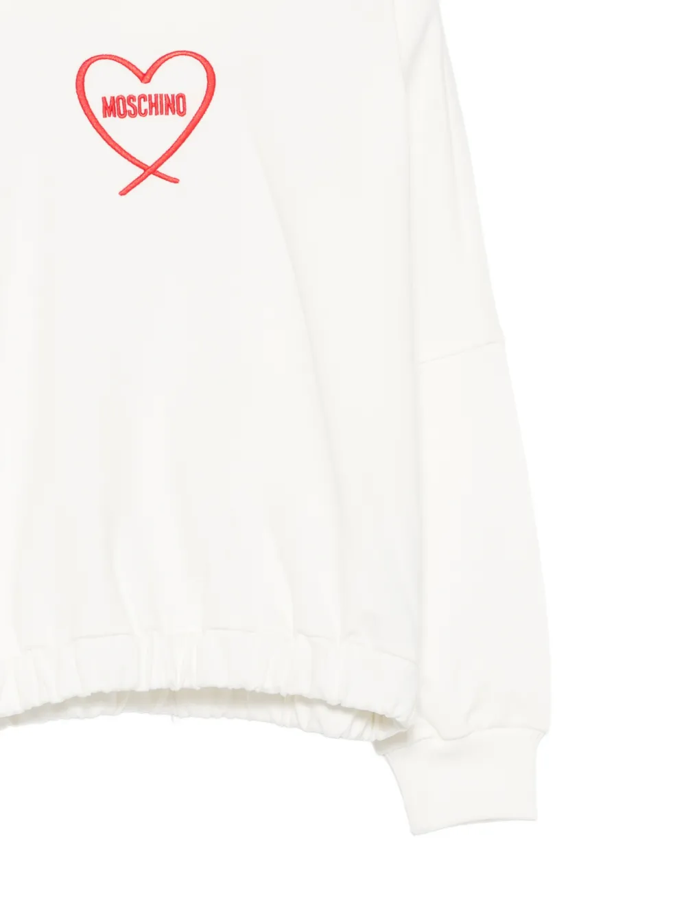 Moschino Kids Hoodie met rits Wit