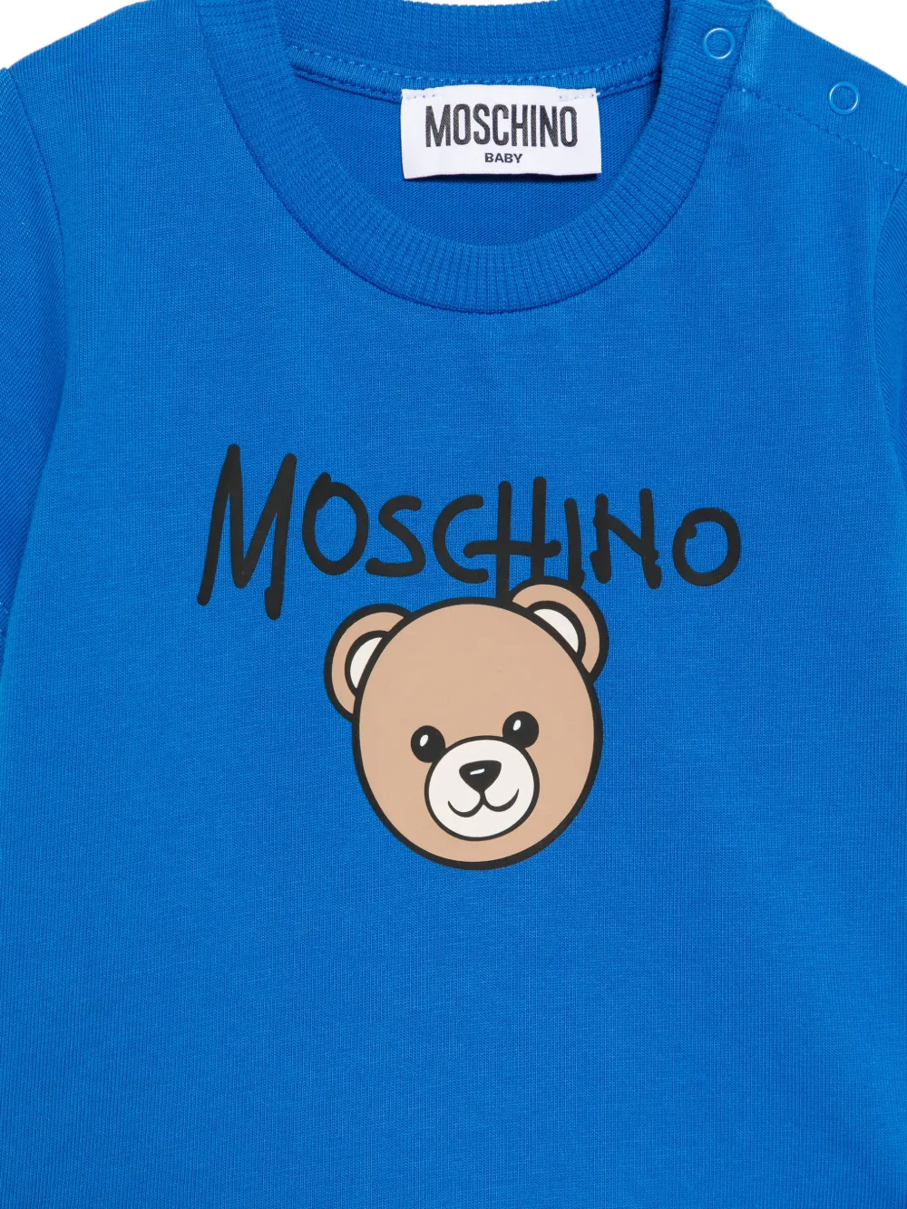 Moschino Kids T-shirt met teddybeerprint Blauw