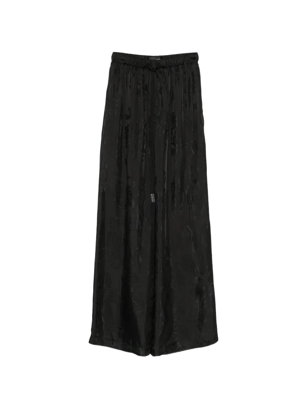 Ann Demeulemeester paisley-jacquard drawstring trousers - Black