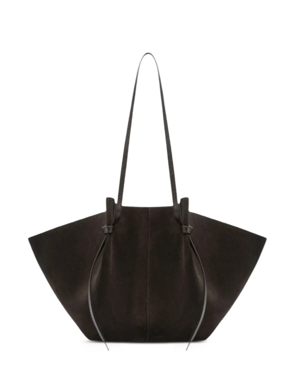 Yuzefi large Mochi suede shoulder bag - Marrone