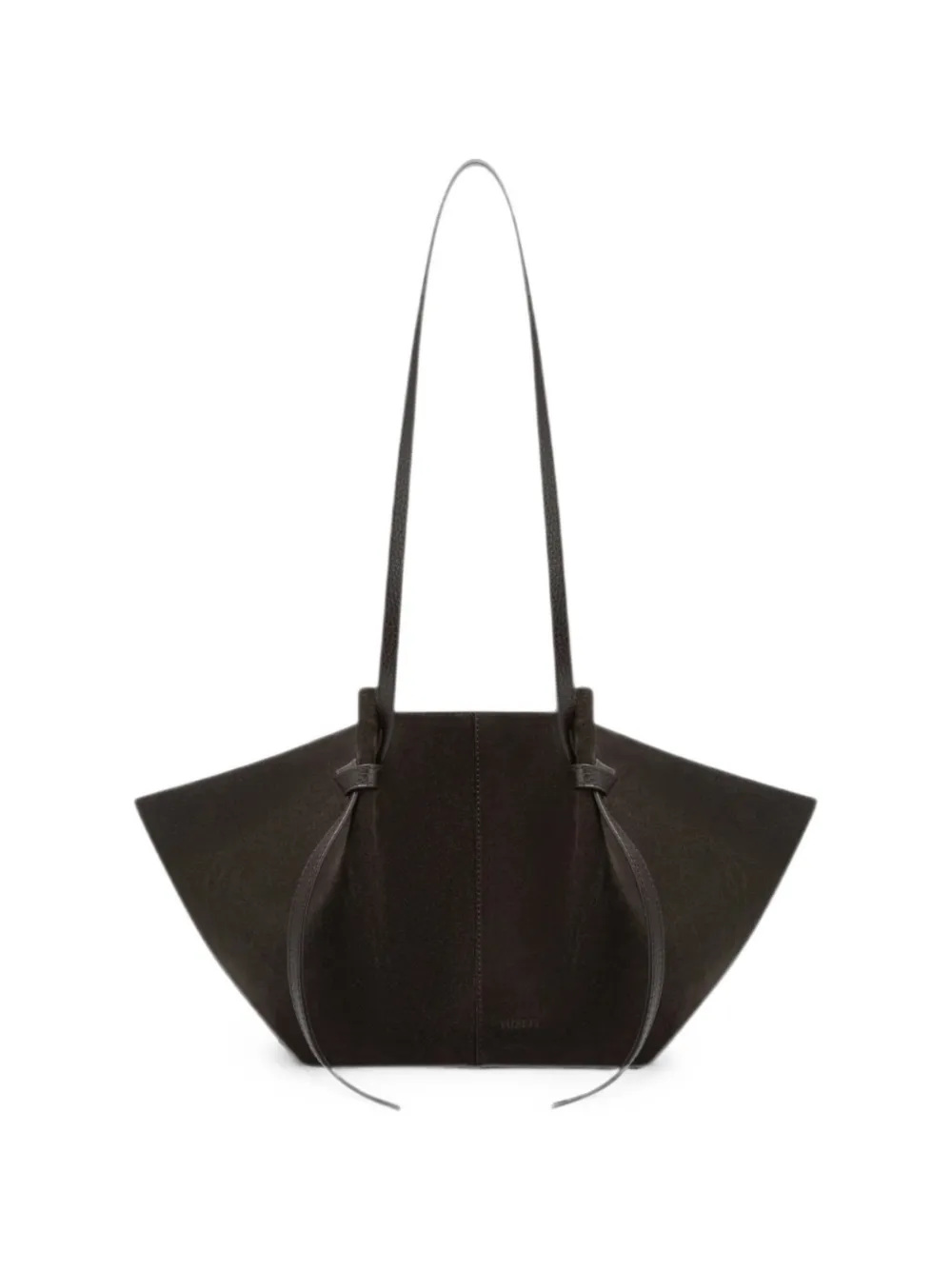 Yuzefi medium Mochi suede shoulder bag - Marrone