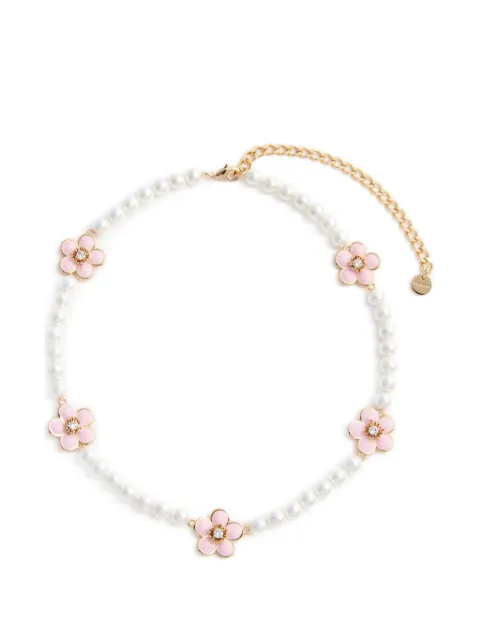 Self-Portrait flower-embellishment necklaces