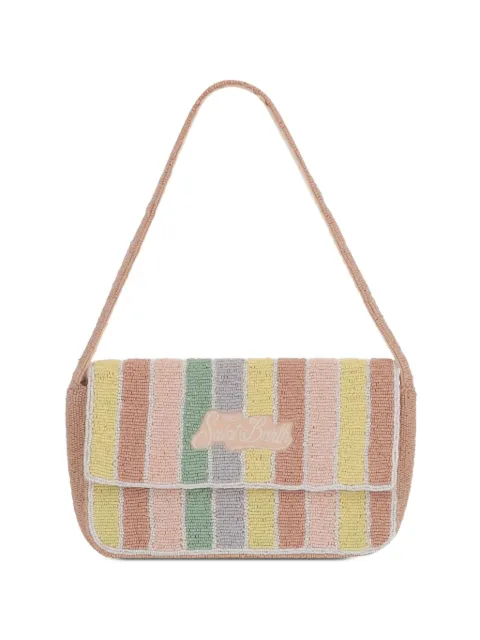 MC2 Saint Barth bead-embellished striped shoulder bag