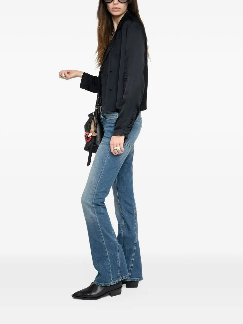 Zadig&Voltaire Tussi blouse met dubbele rij knopen Zwart