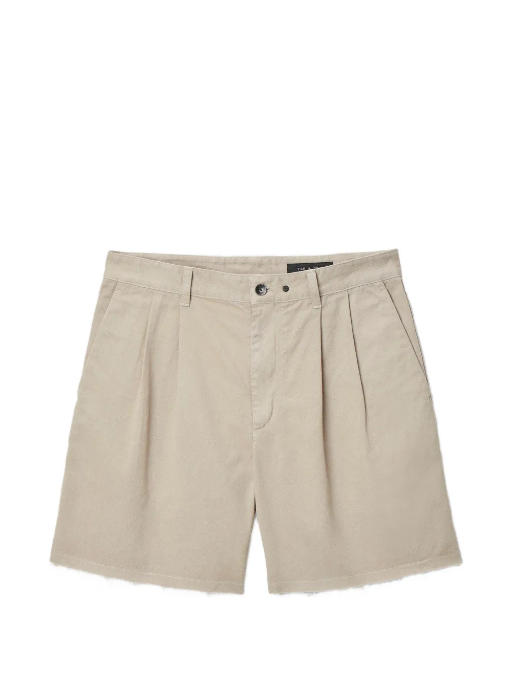 rag & bone Geplooide shorts met franje bij de zoom Beige