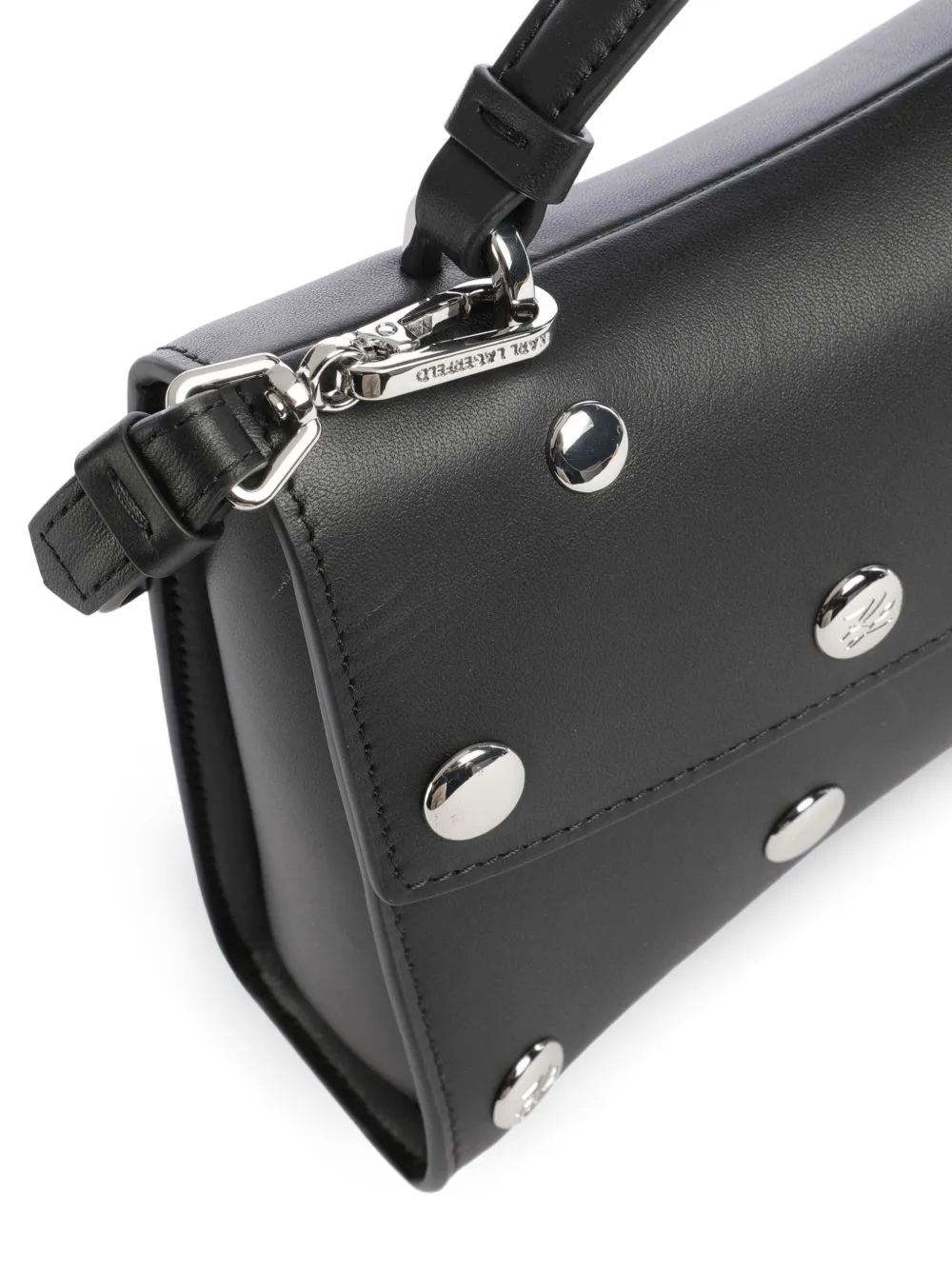 Karl Lagerfeld Crossbodytas met logo en verfraaid met studs Zwart