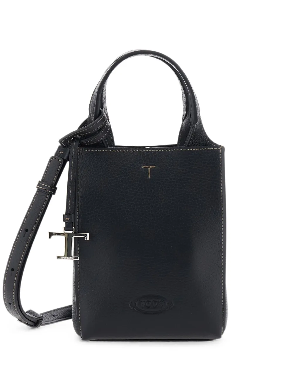 Tod's Borsa a spalla con logo - Nero