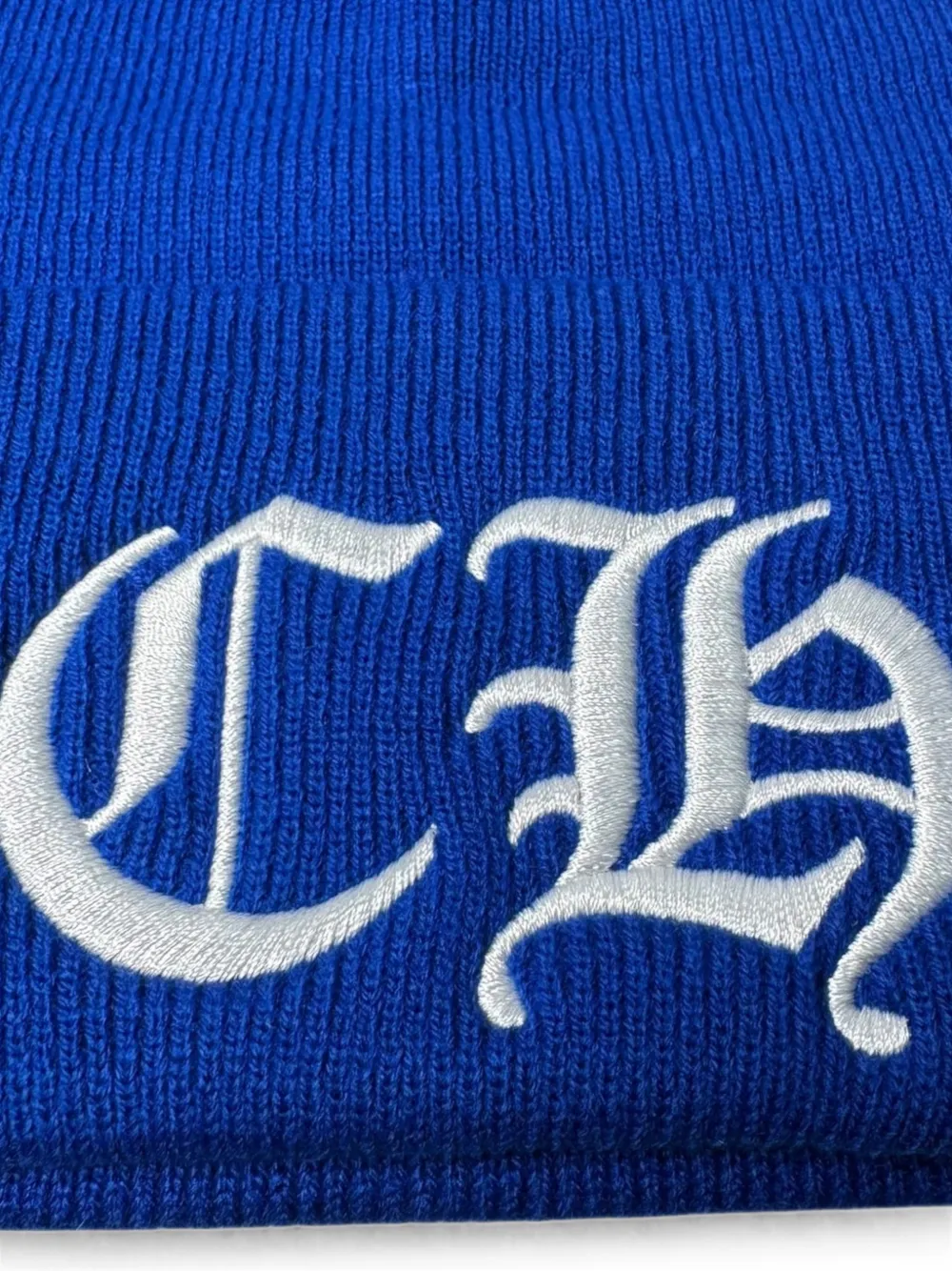 Chrome Hearts Muts met geborduurd logo Blauw