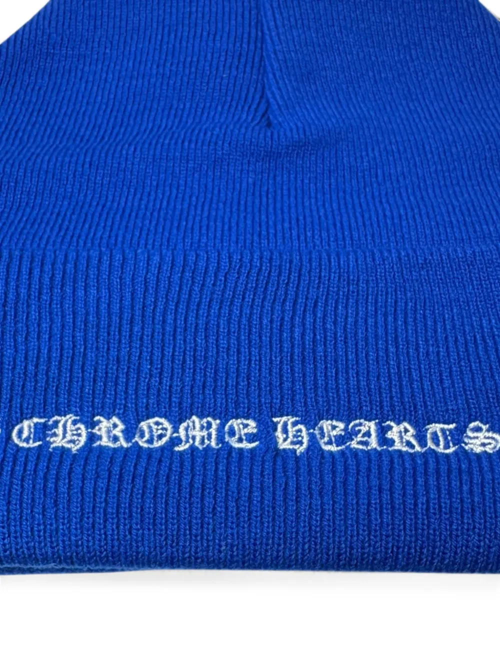 Chrome Hearts Muts met geborduurd logo Blauw