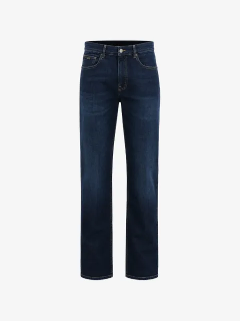 BOSS faded-effect straight-leg jeans