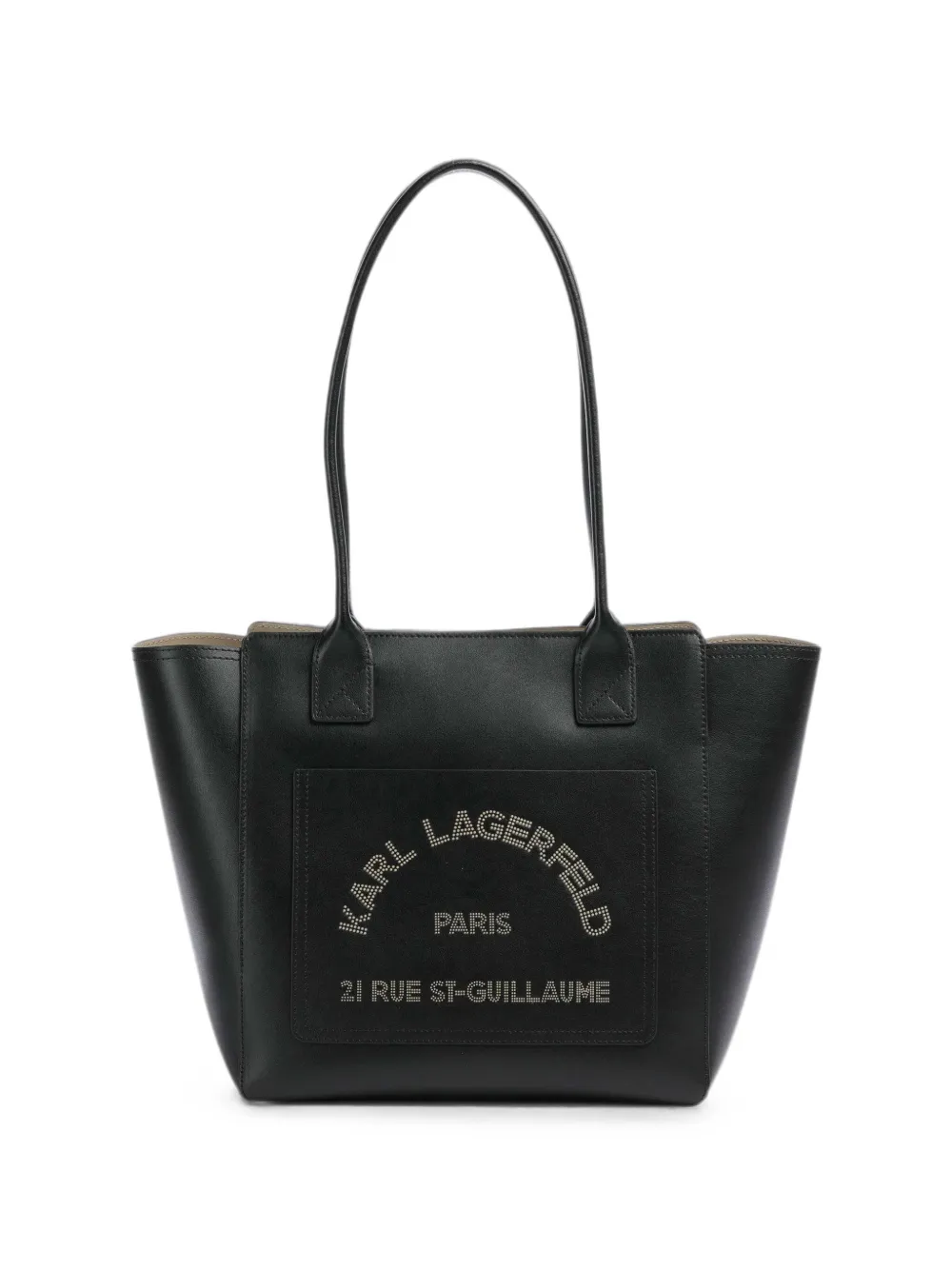 Karl Lagerfeld K/Daily stud-embellished leather shoulder bag - Nero