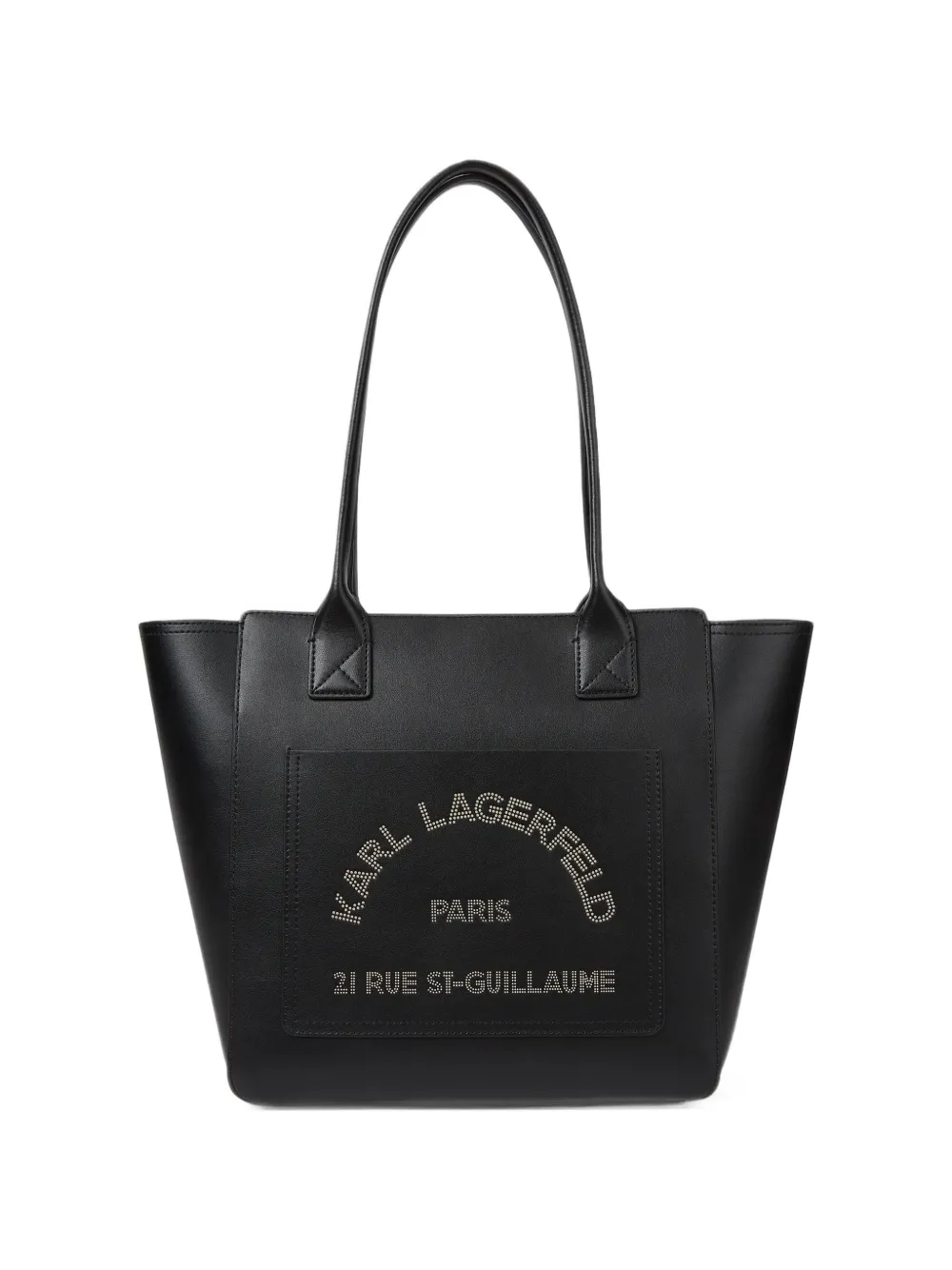 Karl Lagerfeld K/Daily stud-embellished leather shoulder bag - Nero