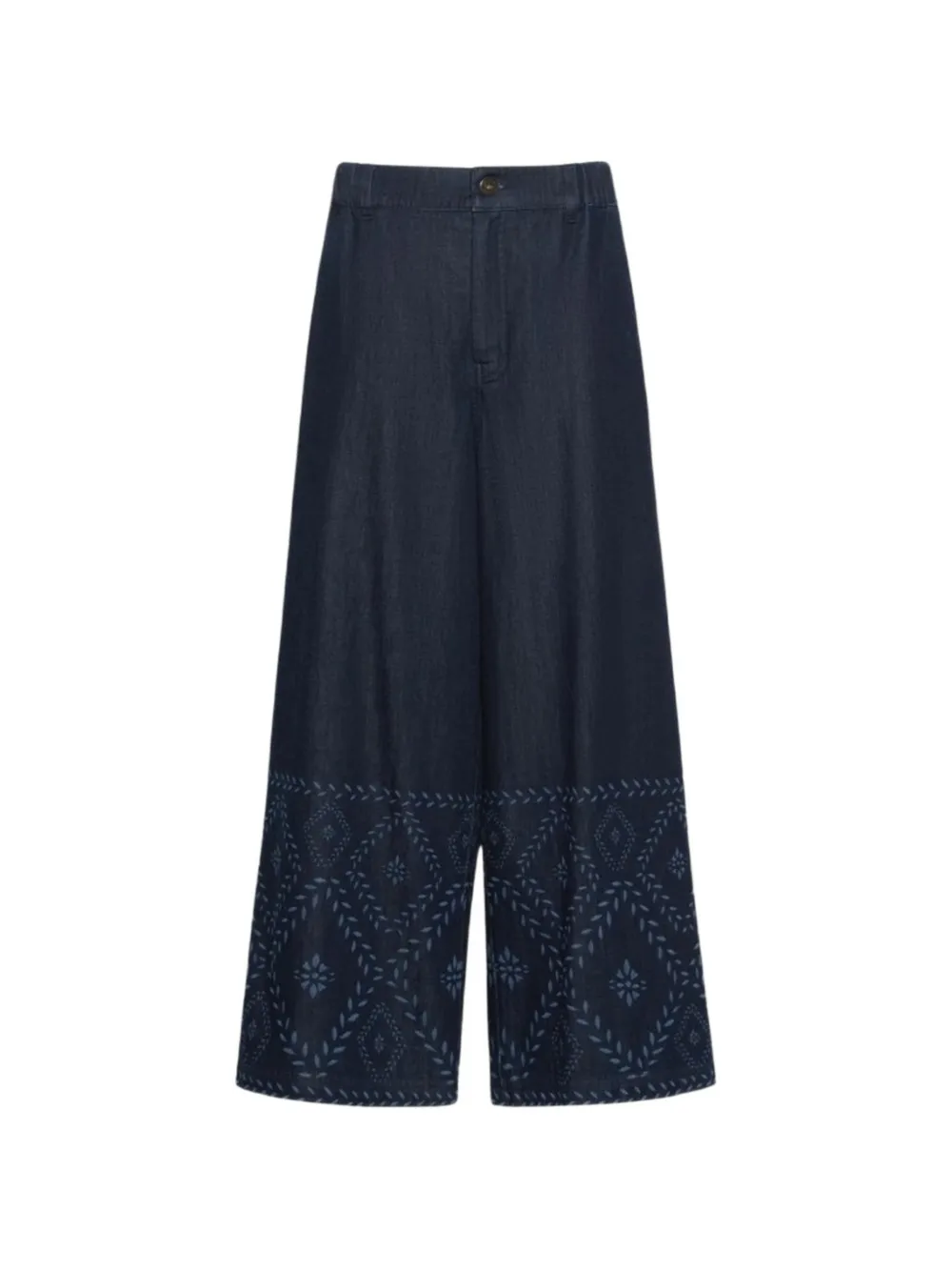 Weekend Max Mara Lampada embroidered wide-leg jeans - Blu