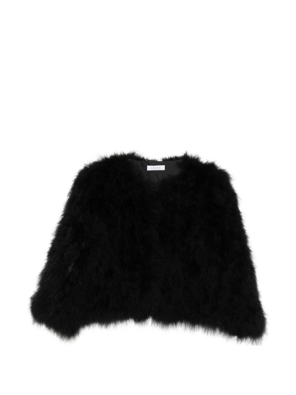 Liska marabou-feather jacket