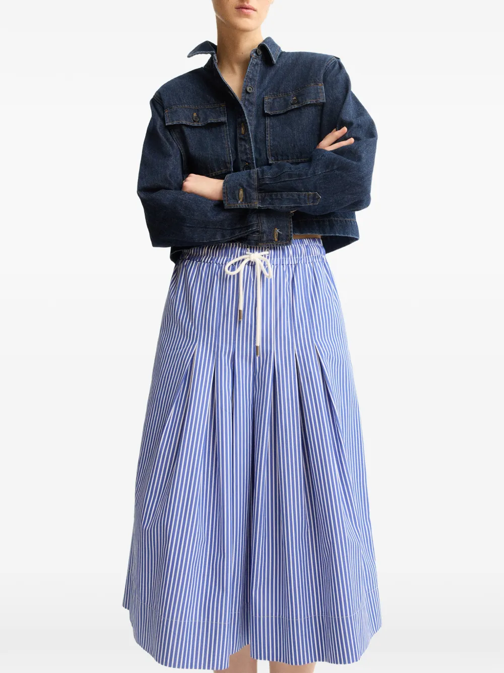 Arlo Mott Henry cropped denim jacket - Blu