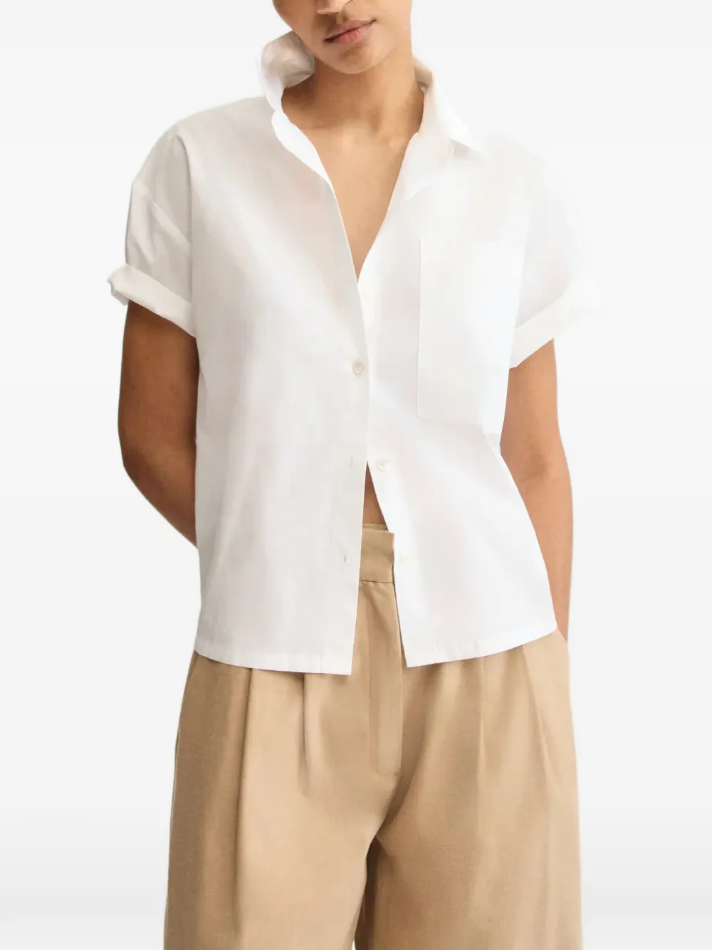 Arlo Mott Clark split-back shirt - Weiß