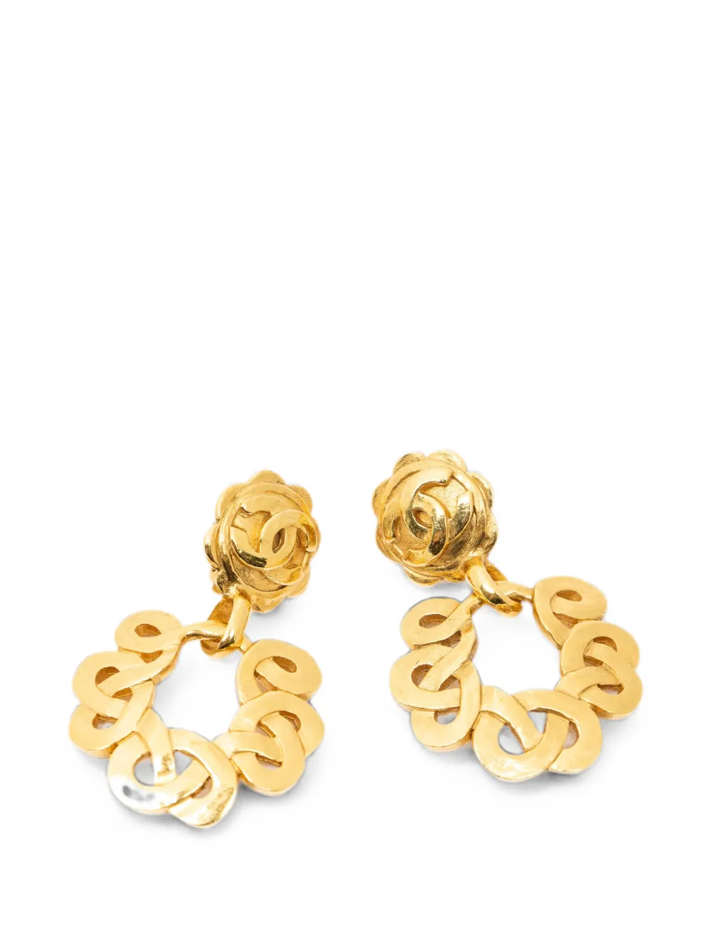 CHANEL Pre-Owned 1997 clip-on earrings - Gold