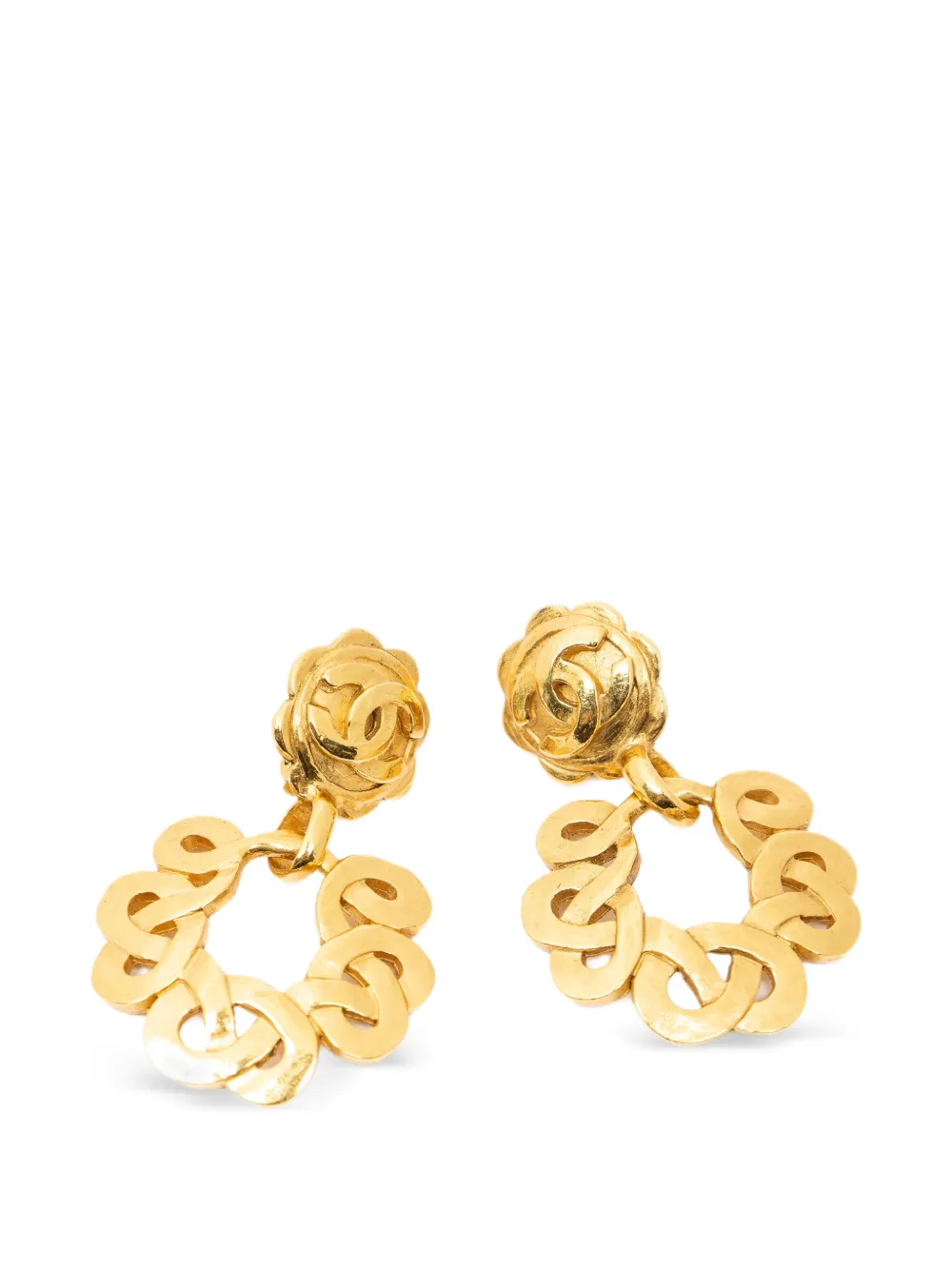 CHANEL Pre-Owned 1997 clip-on earrings - Oro